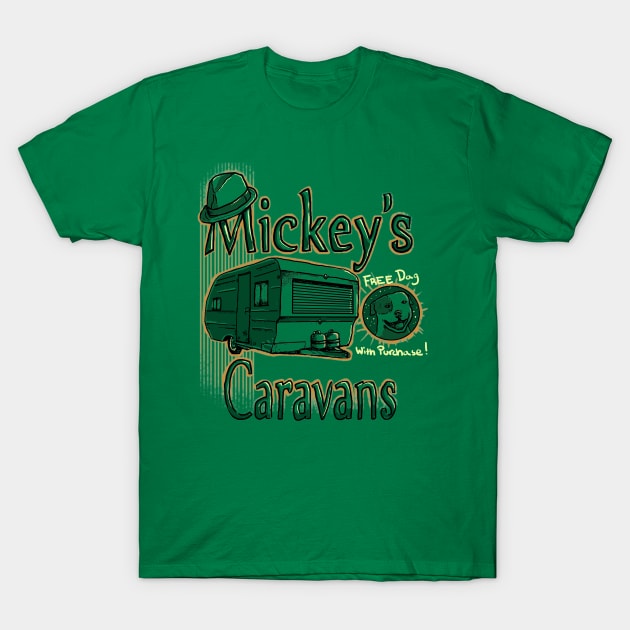 Mickey's Caravans T-Shirt by Artsauce